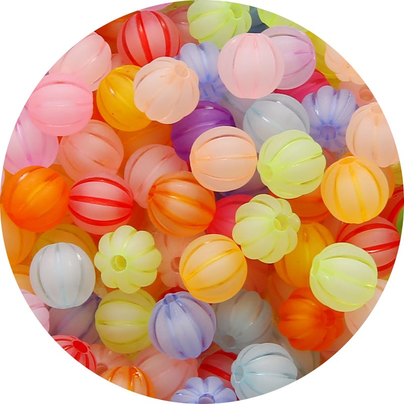 Cuentas de color caramelo al por mayor cuentas de calabaza acrílica